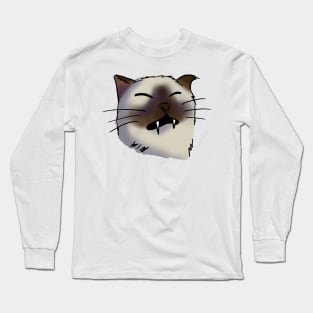 Angry siamese cat Long Sleeve T-Shirt